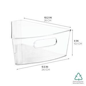 iDesign Plastic Lazy Susan Cabinet Storage Bin, clear - set of 8
